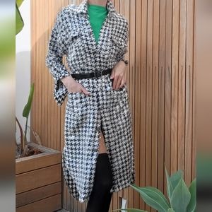 ZARA Sequined PLAID HOUNDSTOOTH Limited Edition. Size XS